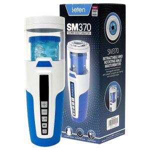 Leten SM370 - nyögő, forgó maszturbátor férfiaknak (fehér)