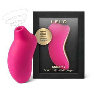 LELO Sona 2 - hanghullámos csiklóizgató (cseresznye)