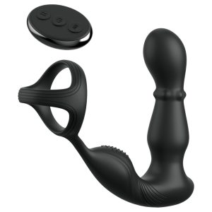 Pipedream Anal Fantasy Ass-Gasm - forgó fejes anál vibrátor péniszgyűrűvel (fekete)