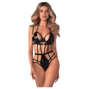 Obsessive Keira - pántos body (fekete)