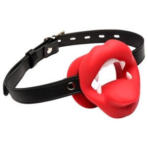 XR Brands - vibrációs vámpír szájpecek (fekete)