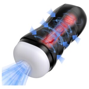 AlvUp - szívó-vibráló maszturbátor (fekete)