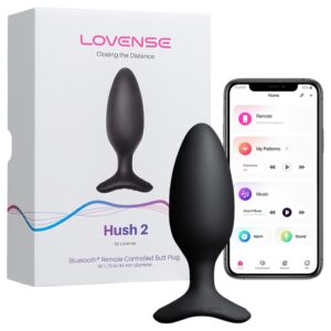 Lovense Hush 2 S - App-vezérelt análvibrátor (38 mm, fekete)