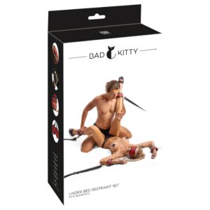 Bad Kitty - ágyhoz kötöző szett (fekete)