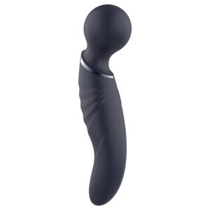 Glam - kétvégű wand vibrátor (sötétszürke)