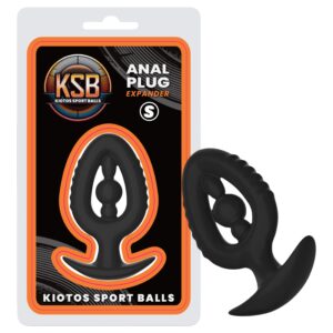 Kiotos - szilikon análplug tágítóval S (fekete)