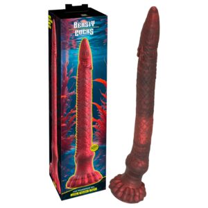 Beasty Cocks The Enormous Eel - óriás angolna dildó (piros)
