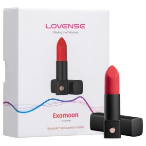 Lovense Exomoon - rúzs formájú mini vibrátor (fekete)