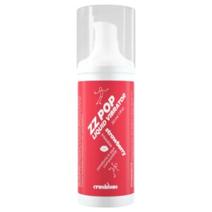 Crushious ZZ Pop - csókolható folyékony vibrátor eper (30ml)