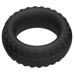 Pulselock Forge - abroncs mintás szilikon péniszgyűrű (fekete) - 30mm