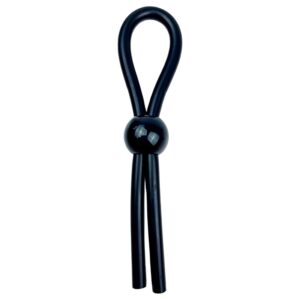 Pulselock Forge - állítható lasszós szilikon péniszgyűrű (fekete)