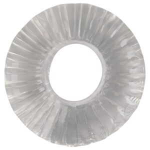 Pulselock Cocktura - bordázott TPE péniszgyűrű (átlátszó) - 19mm