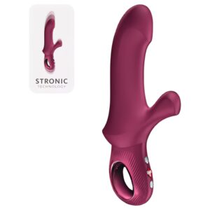 Fun Factory Bi Stronic Curve - lökő vibrátor csiklókarral (piros)