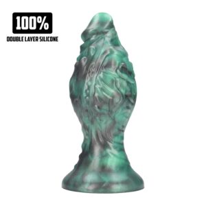 Ouch! Space Born - szilikon anál plug (zöld-fekete)