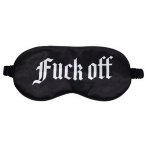 Ouch! - "Fuck Off" feliratos szatén szemmaszk (fekete)