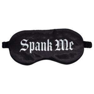 Ouch! - "Spank Me" feliratos szatén szemmaszk (fekete)