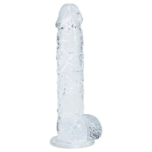 RealRock - élethű dildó herékkel (átlátszó) - 12,7 cm