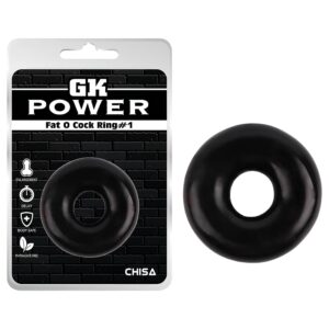 GK Power Fat O #1 - vastag péniszgyűrű (fekete)