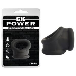 GK Power - rugalmas pénisz- és hereheveder (fekete)