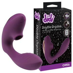DiDi Double Orgasm - léghullámos csiklóizgató és G-pont vibrátor (lila)