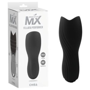 MX Fellatio Performer - vibrációs, orális maszturbátor (fekete)