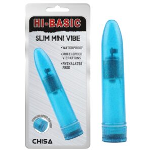 Hi-Basic Slim Mini Vibe - klasszikus mini rúdvibrátor (kék)