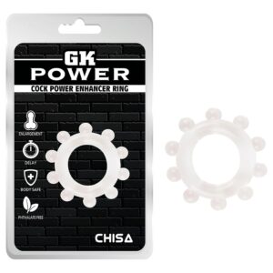 GK Power Cock Power Enhancer - fogaskerék péniszgyűrű (áttetsző)