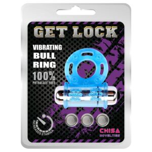 GK Power Bull Ring - vibrációs pénisz- és heregyűrű (kék)