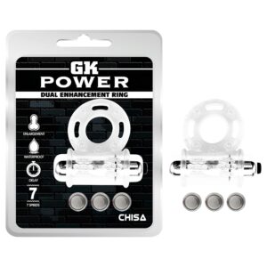 GK Power Bull Ring - vibrációs pénisz- és heregyűrű (áttetsző)